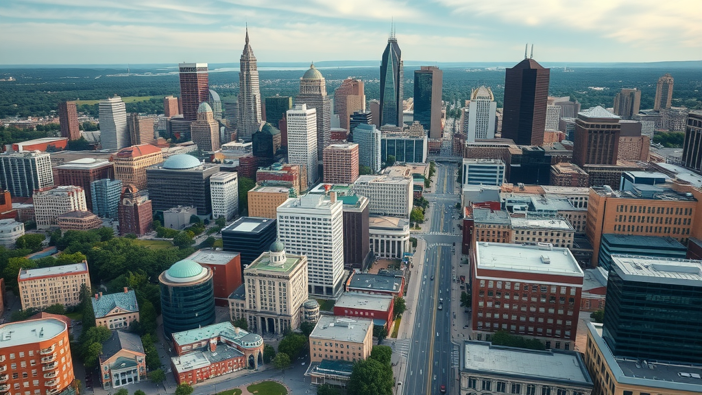 Aerial view of Charlotte crime rates, highlighting city neighborhoods and safety trends.