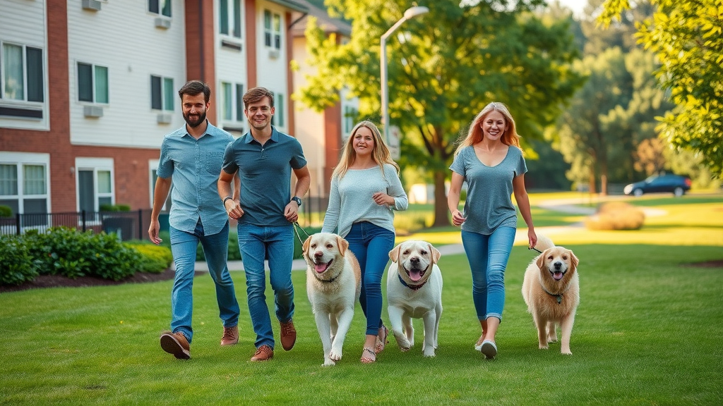 pet-friendly apartments charlotte lush park cheerful pets and owners