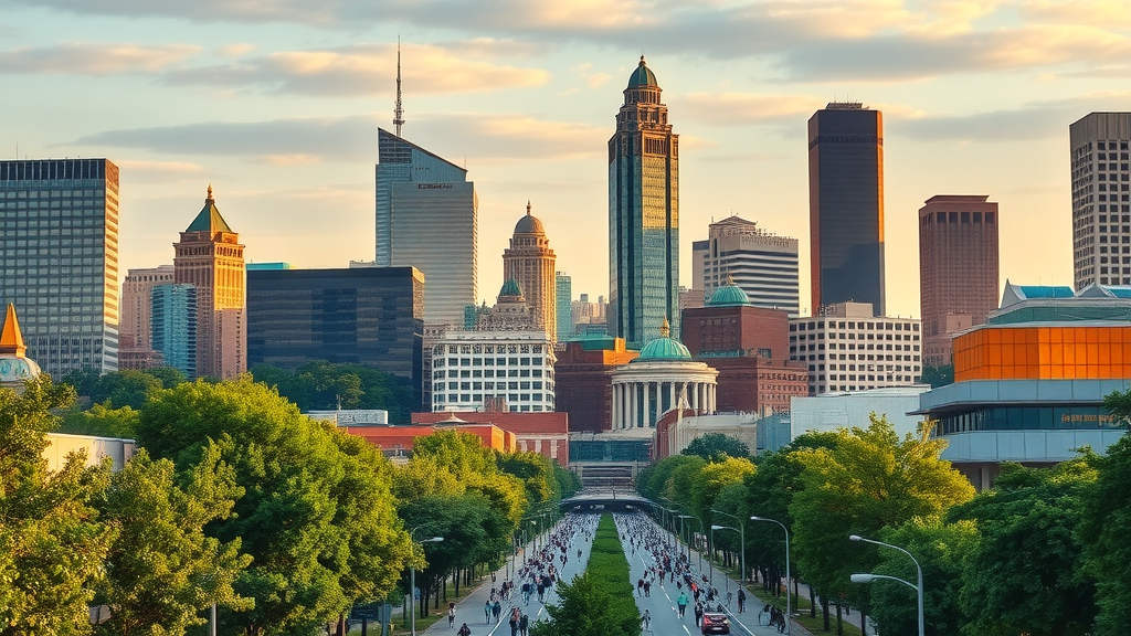 Bustling urban skyline of Charlotte North Carolina, modern cityscape and city life - is charlotte nc a good place to live