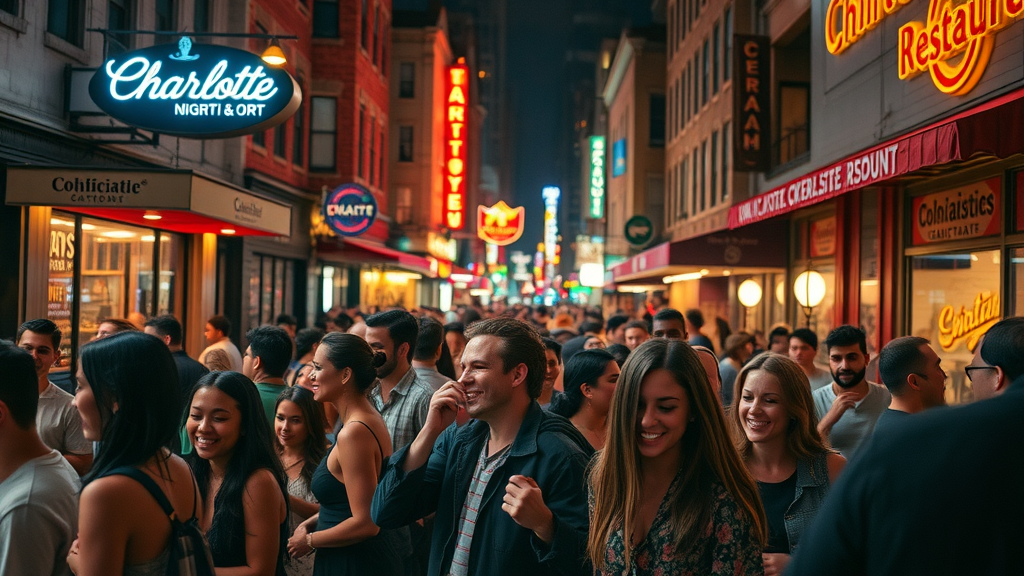 dynamic uptown Charlotte nightlife, social atmosphere, dining and entertainment living in Charlotte NC