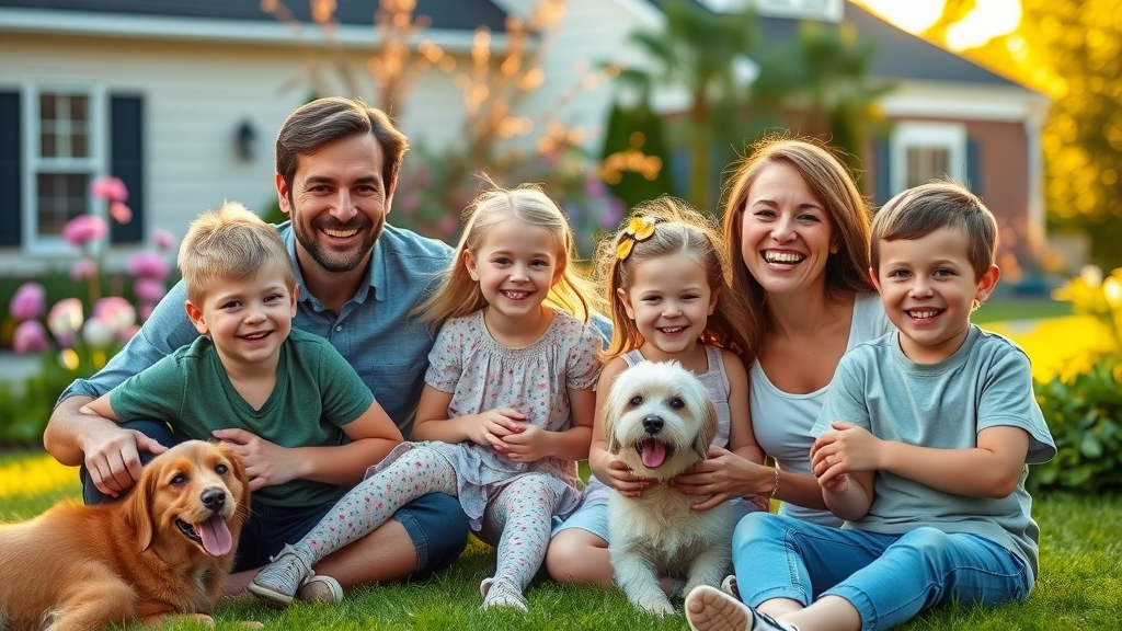 Charlotte area place to live: Family enjoying safe backyard in Charlotte suburb.