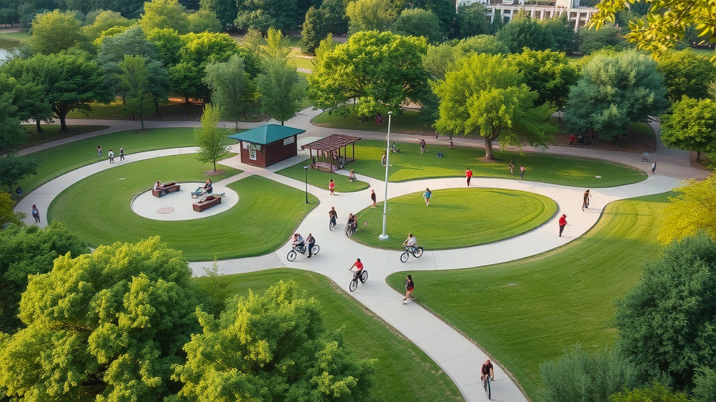 Lush Charlotte city park with families, green space and recreation, freedom park myers park charlotte nc neighborhoods