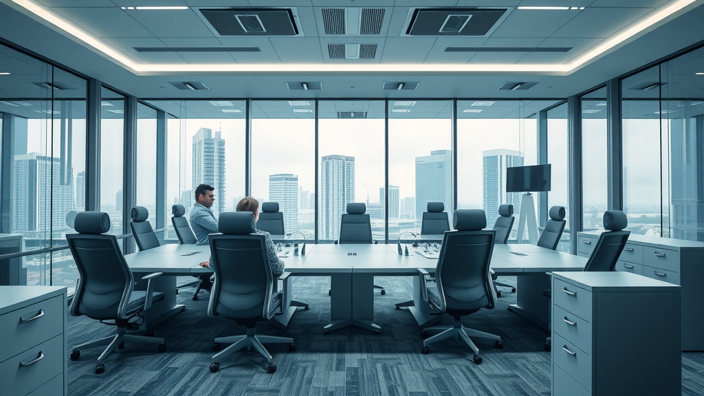 discount office solutions plymouth ct conference room with ergonomic chairs and modern filing cabinets
