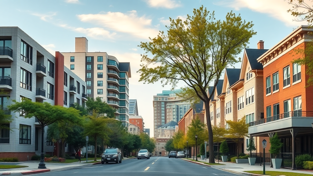 panoramic street view of affordable and luxury neighborhoods in Charlotte NC - neighborhoods in charlotte rental price comparison
