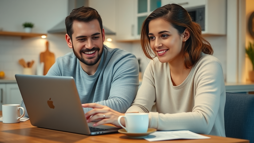 Young couple budgeting and searching for apartments in the charlotte nc rental market