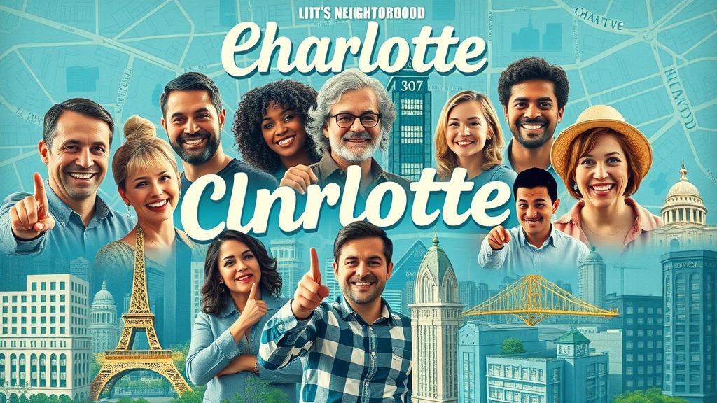 popular charlotte neighborhoods illustrated map diverse renters lifestyle amenities queen city