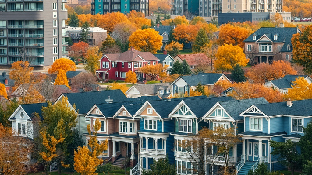 Charlotte urban edge neighborhoods with high-rise apartments and historic bungalows