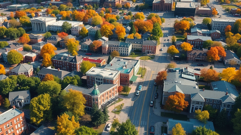 bird’s-eye view of Charlotte neighborhoods Fourth Ward South End NoDa apartments near downtown
