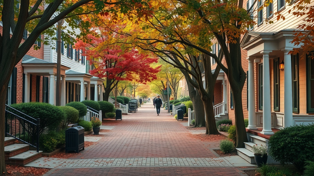 historic dilworth charlotte apartment neighborhood with brick walkways and leafy streets