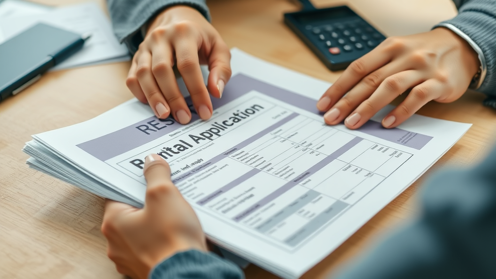 organized rental application folder and documents for affordable Charlotte apartment