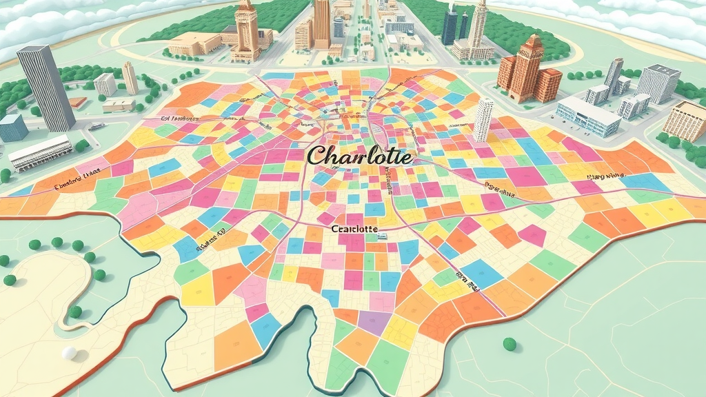 Charlotte NC demographic map neighborhood race and ethnicity diversity overlay