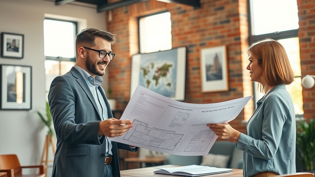friendly real estate agent helping renters in Charlotte arts district apartment - apartments for rent