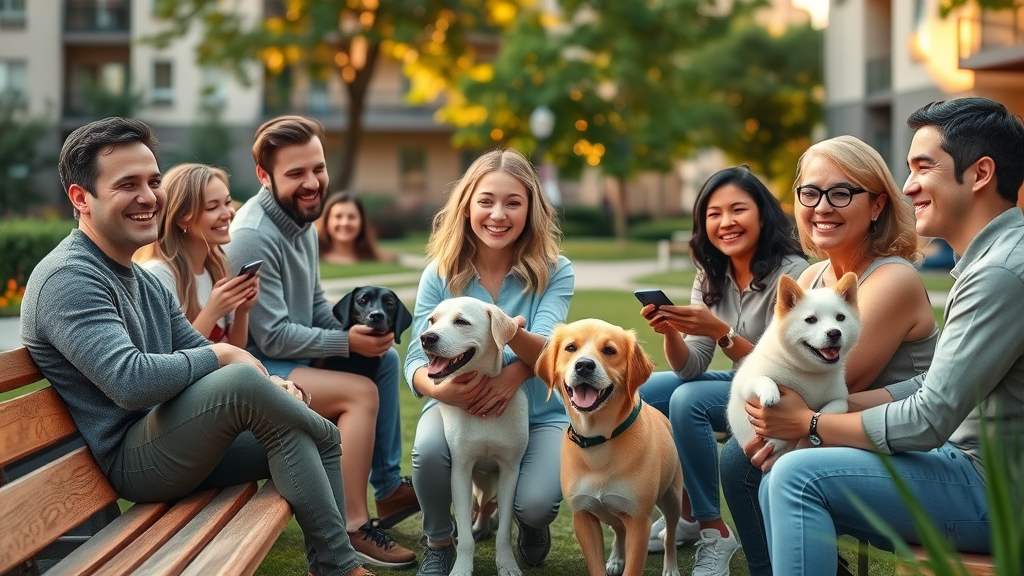 pet friendly apartments charlotte happy community pet owner socializing