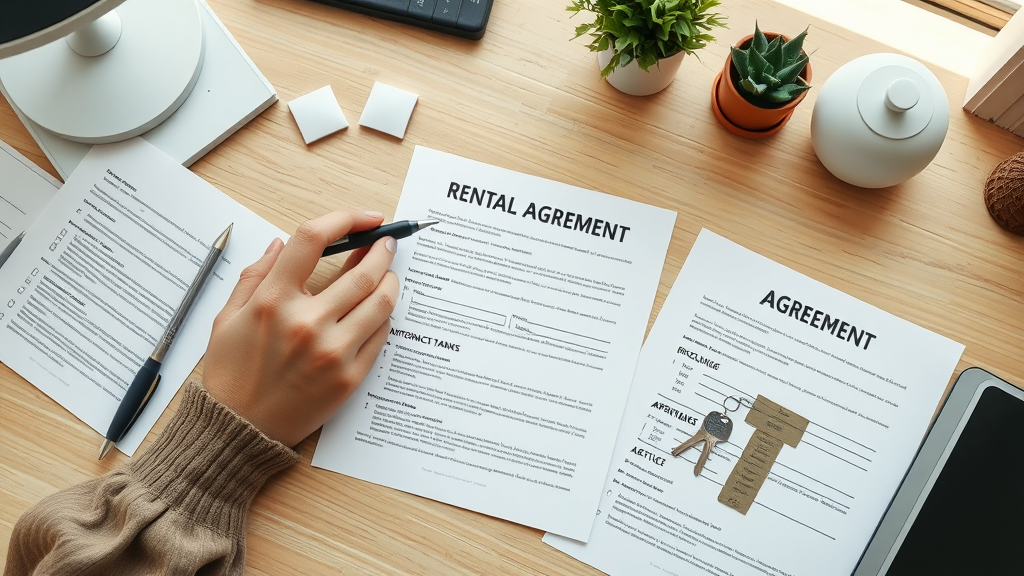 apartment rental paperwork and credit score requirements in charlotte, calm organized workspace