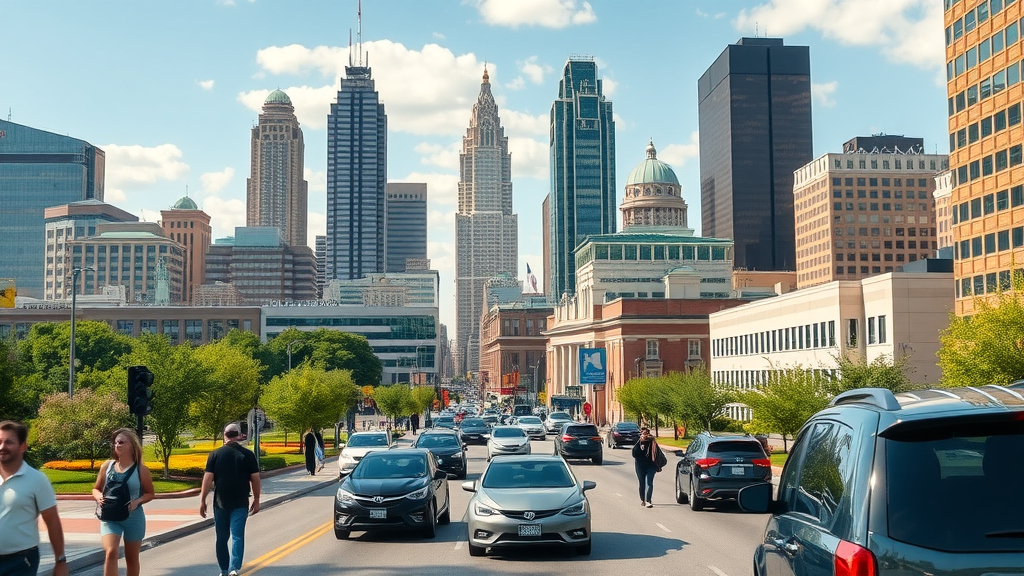 Bustling Charlotte cityscape showcasing modern high-rises and energetic city life, Charlotte apartment rental market
