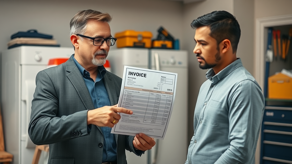 property manager explaining repair invoice to tenant in charlotte nc