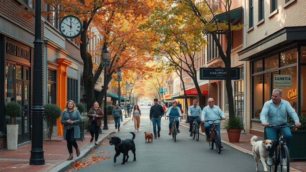 idyllic street in NoDa, Charlotte