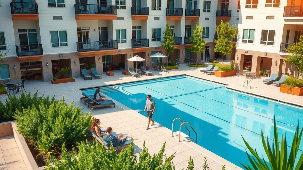 modern apartment complex with pool top charlotte communities for renters