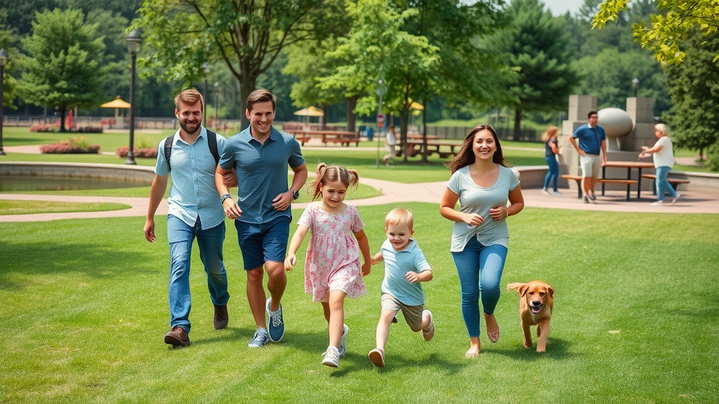family enjoying freedom park charlotte green space neighborhoods in charlotte