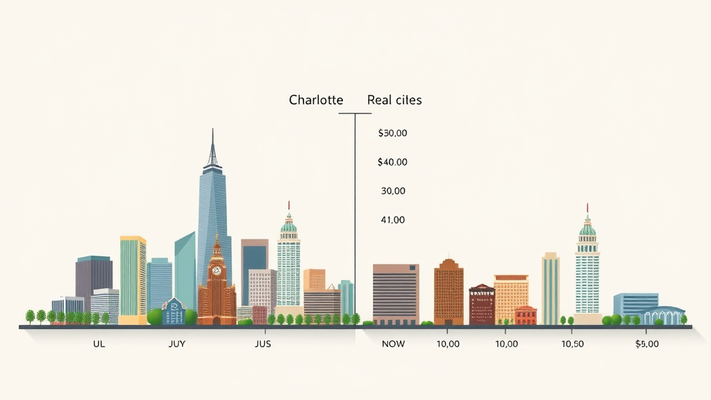 Comparison chart Charlotte NC rent prices vs other US cities, average rent in Charlotte