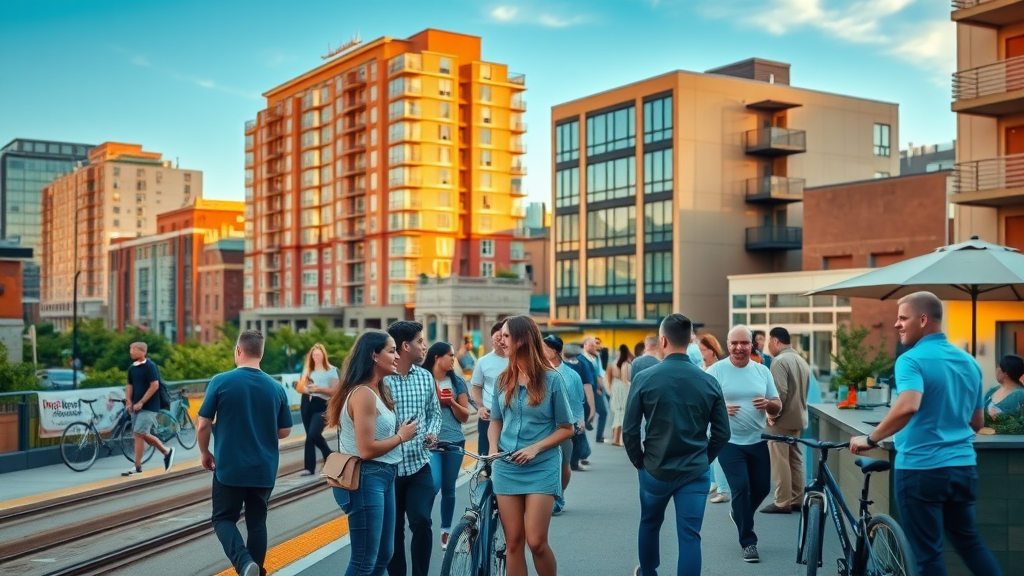 south end charlotte neighborhood young professionals nightlife light rail and apartments