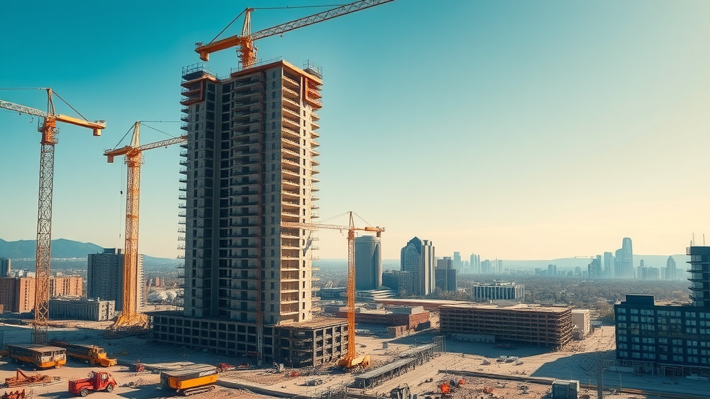 Apartment construction site in Charlotte NC, new apartment rent supply, North Carolina, real estate growth