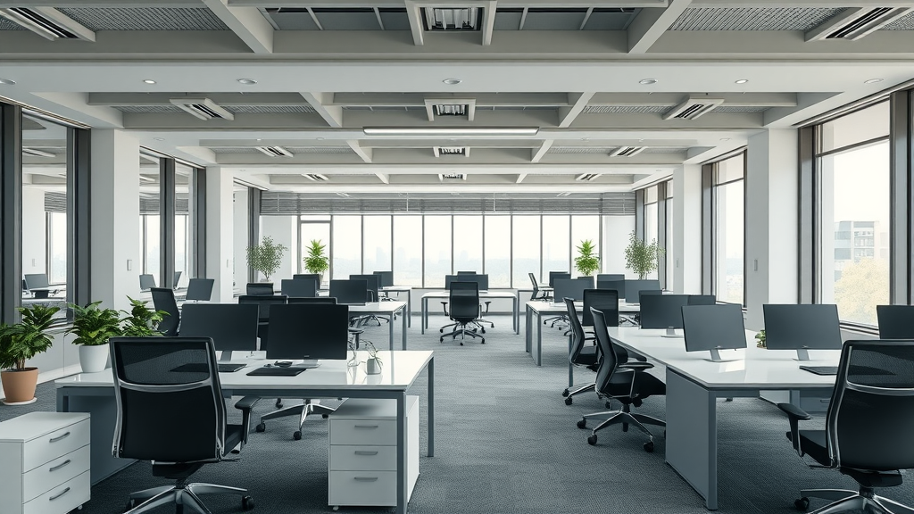 Executive desks, ergonomic task chairs, and polished conference tables in used office furniture New Haven CT showroom