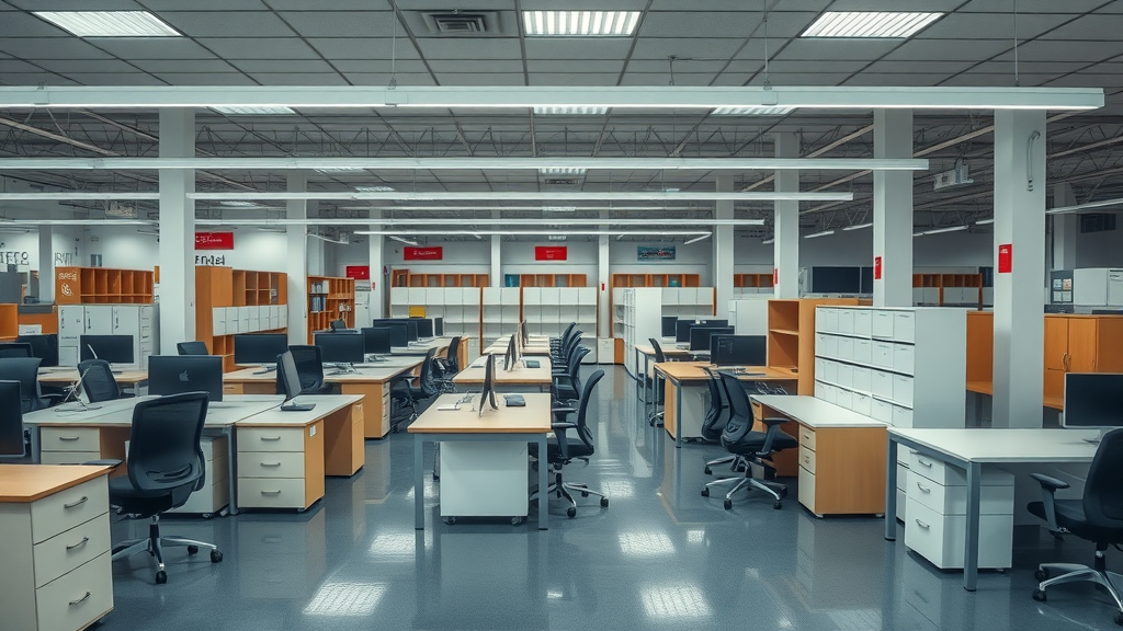 used office furniture selection Bridgeport CT, desks, chairs, cabinets, showroom